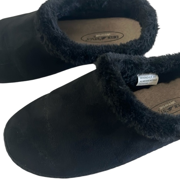 Deer Stags Slipperooz Black Slip-On Mule Slippers - Picture 2 of 7
